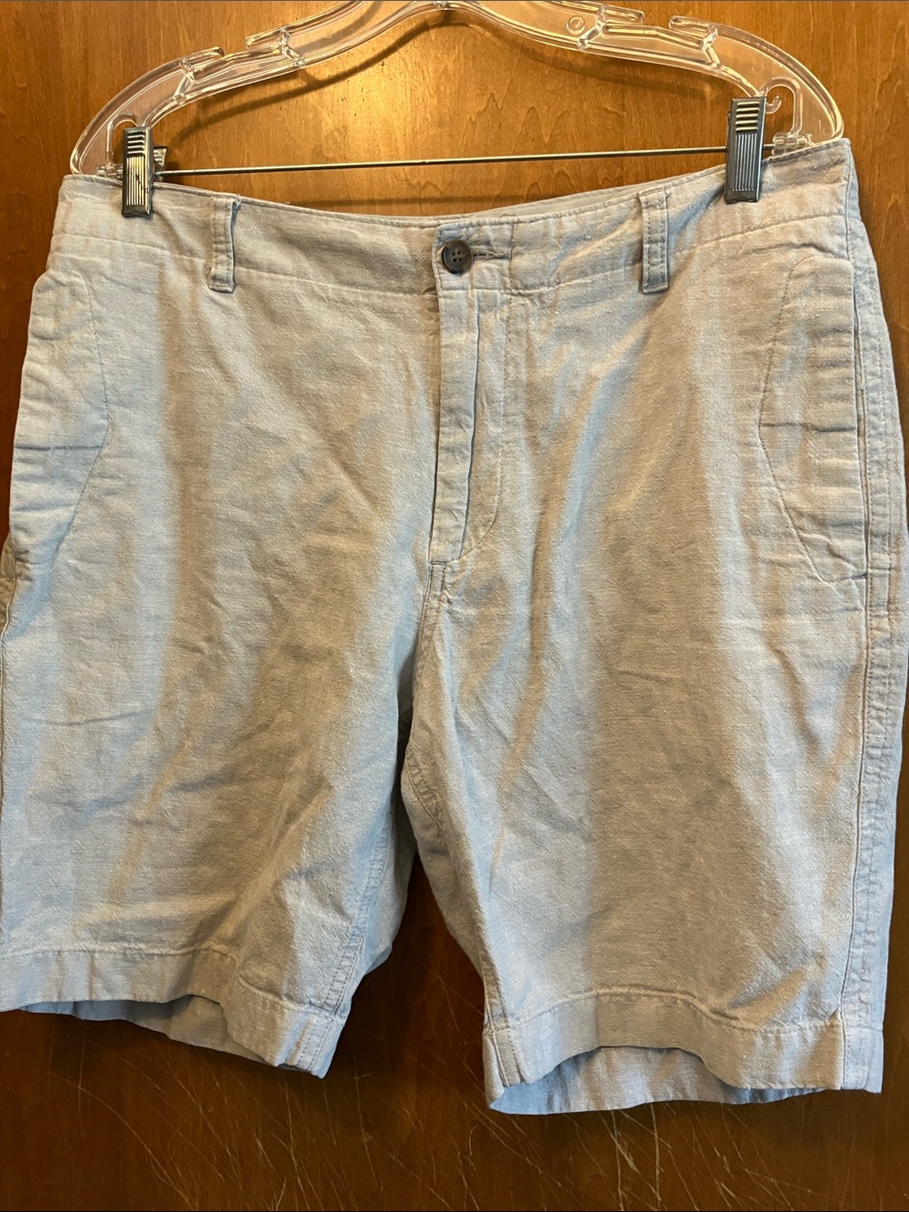 J. Crew Gramercy Linen and Cotton Blend Gray Shorts Size 34 W